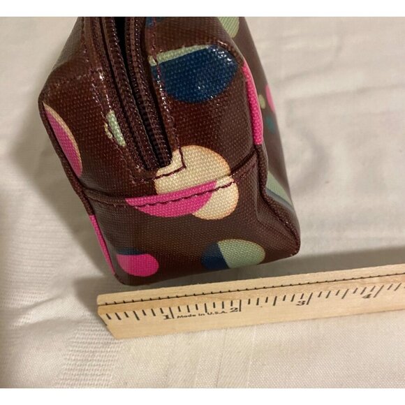Fossil Polka Dot Cosmetic Bag Brown/Multicolor Vinyl - Picture 8 of 8